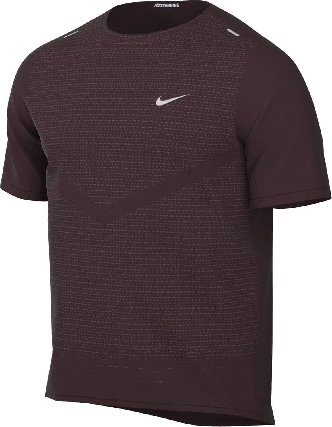 Футболка для бега Nike Rise 365 мужская, короткий рукав, технология Dri-FIT, цвет Burgundy Crush, размер S