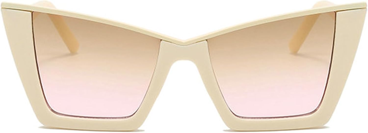 

Винтажные солнцезащитные очки Willochra большого размера с квадратными заклепками для женщин, модные солнцезащитные очки «кошачий глаз» с градиентным переходом цвета, защита от ультрафиолета UV400 F27, Brown