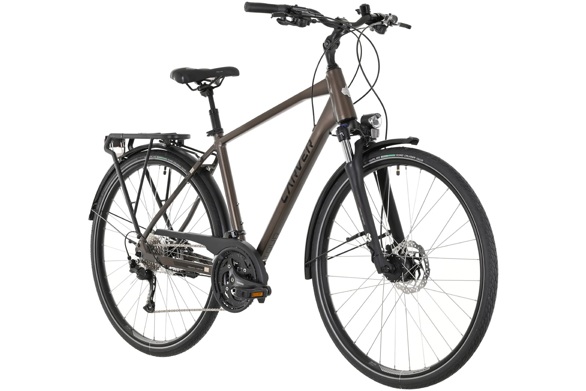Треккинговый велосипед Carver Tour 120 - 28 дюймов - Diamant - 2024, цвет Braun|brownmetal black champagne — фото 2