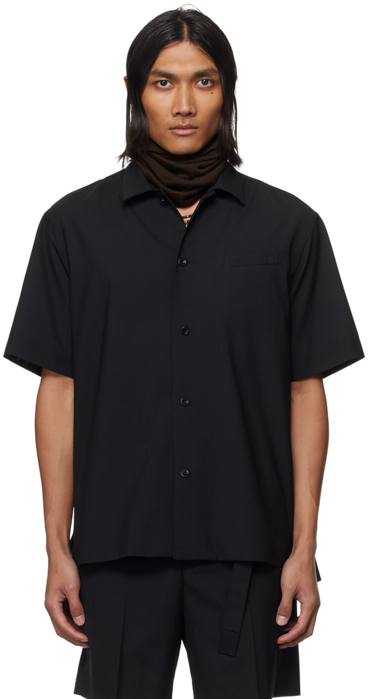 

Черная костюмная рубашка Sacai, цвет Black