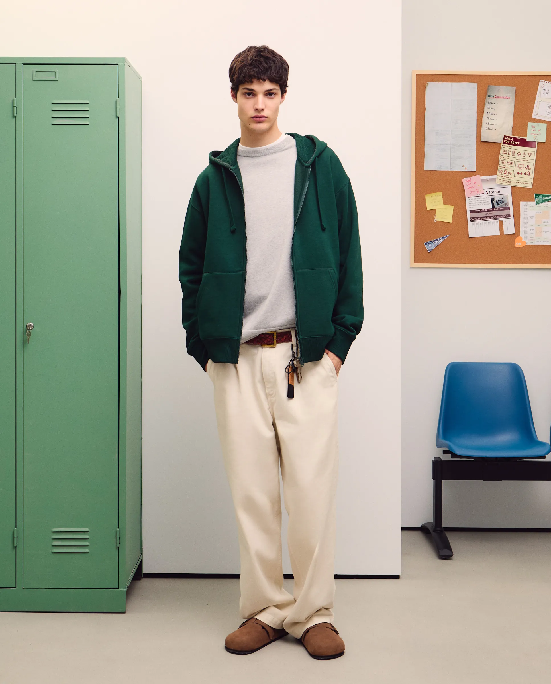 

Мужская худи на молнии Green Coast, зеленый