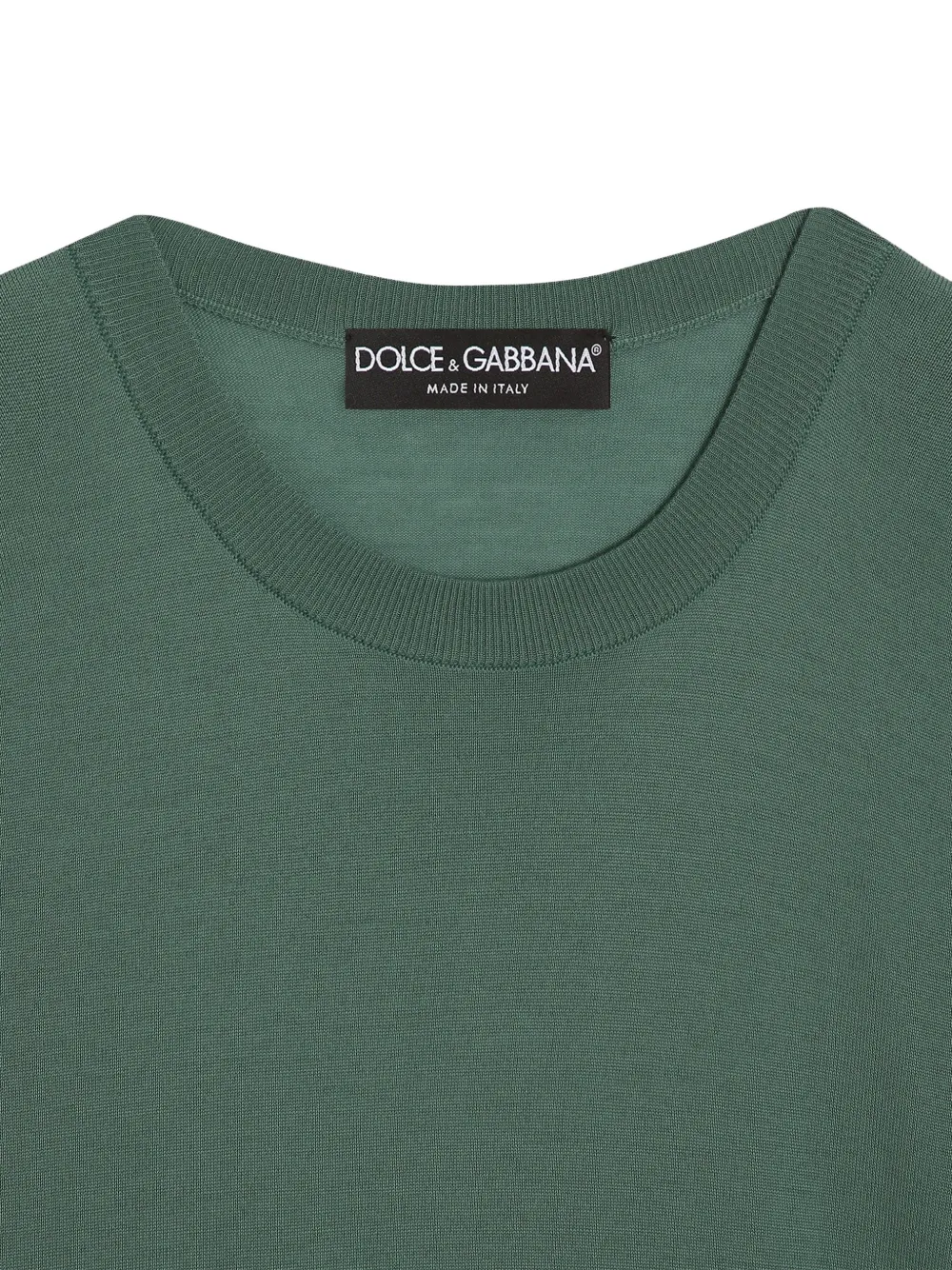 Джемпер с круглым вырезом и длинными рукавами Dolce & Gabbana, зеленый — фото 3