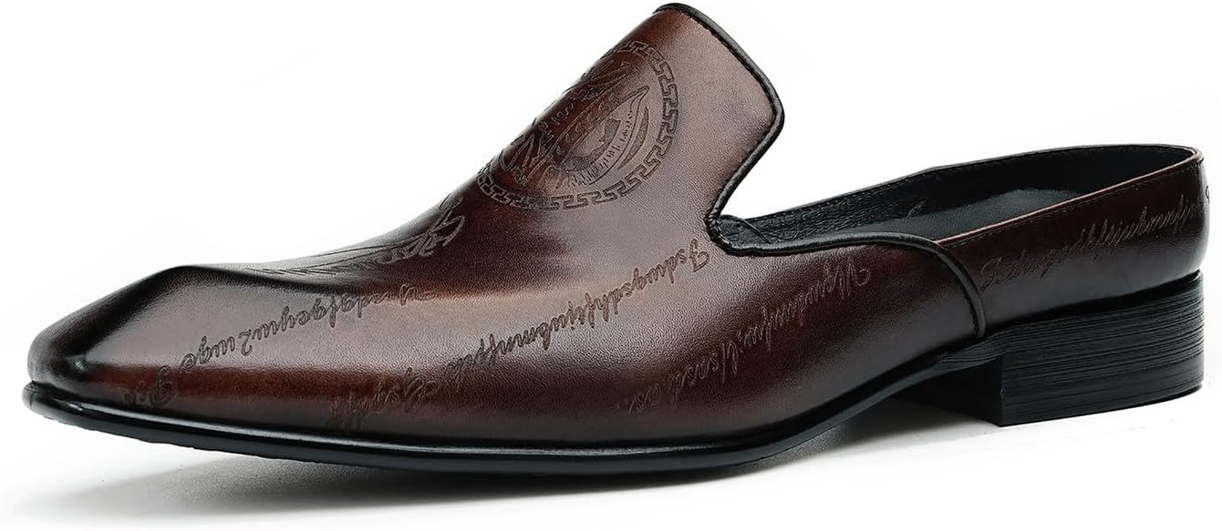 

Мужские тапочки Santimon, повседневные мюли, лоферы без задника, модные деловые кожаные сандалии на лето, коричневый