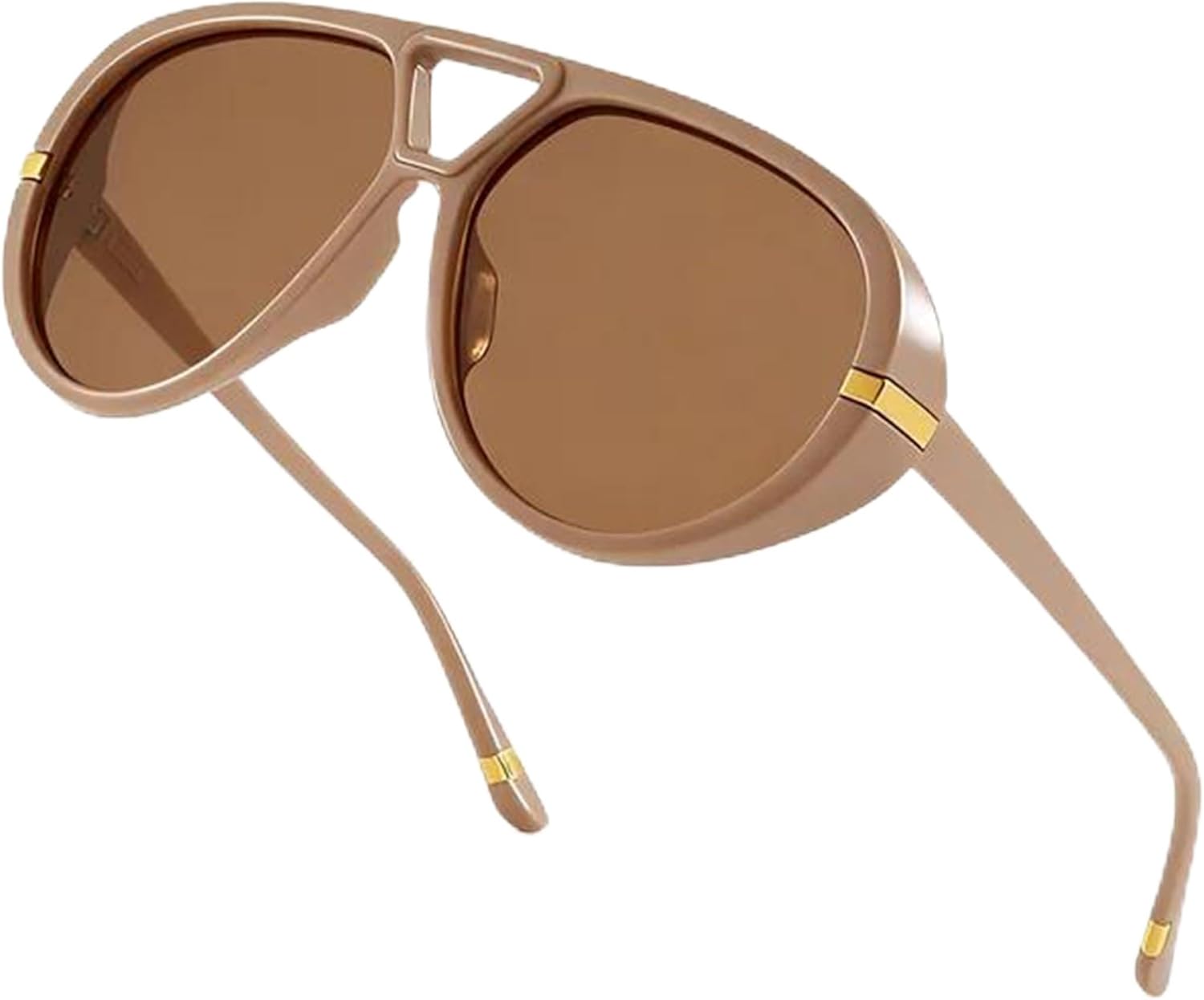 

Популярные модные солнцезащитные очки-пилот для женщин и мужчин, с большой оправой, с градиентной защитой UV400, трендовые круглые солнцезащитные очки для мужчин bullabulling, Tea