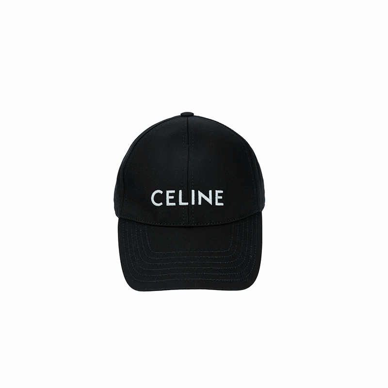 CELINE Бейсболка Unisex Black с вышитой надписью, хлопок, полиэстер — фото 3