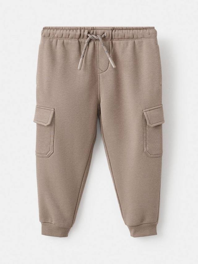 

Детские хлопковые карго-джоггеры с кулиской Mango, Brown
