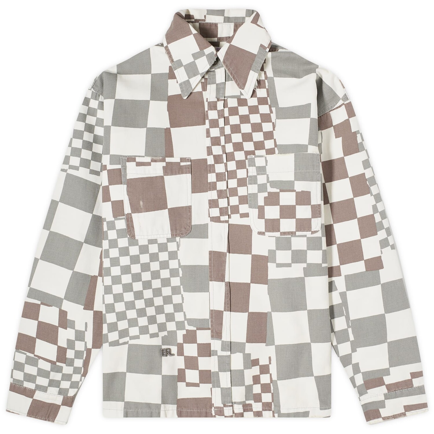 

Куртка Erl Checkerboard Canvas, цвет Black & White