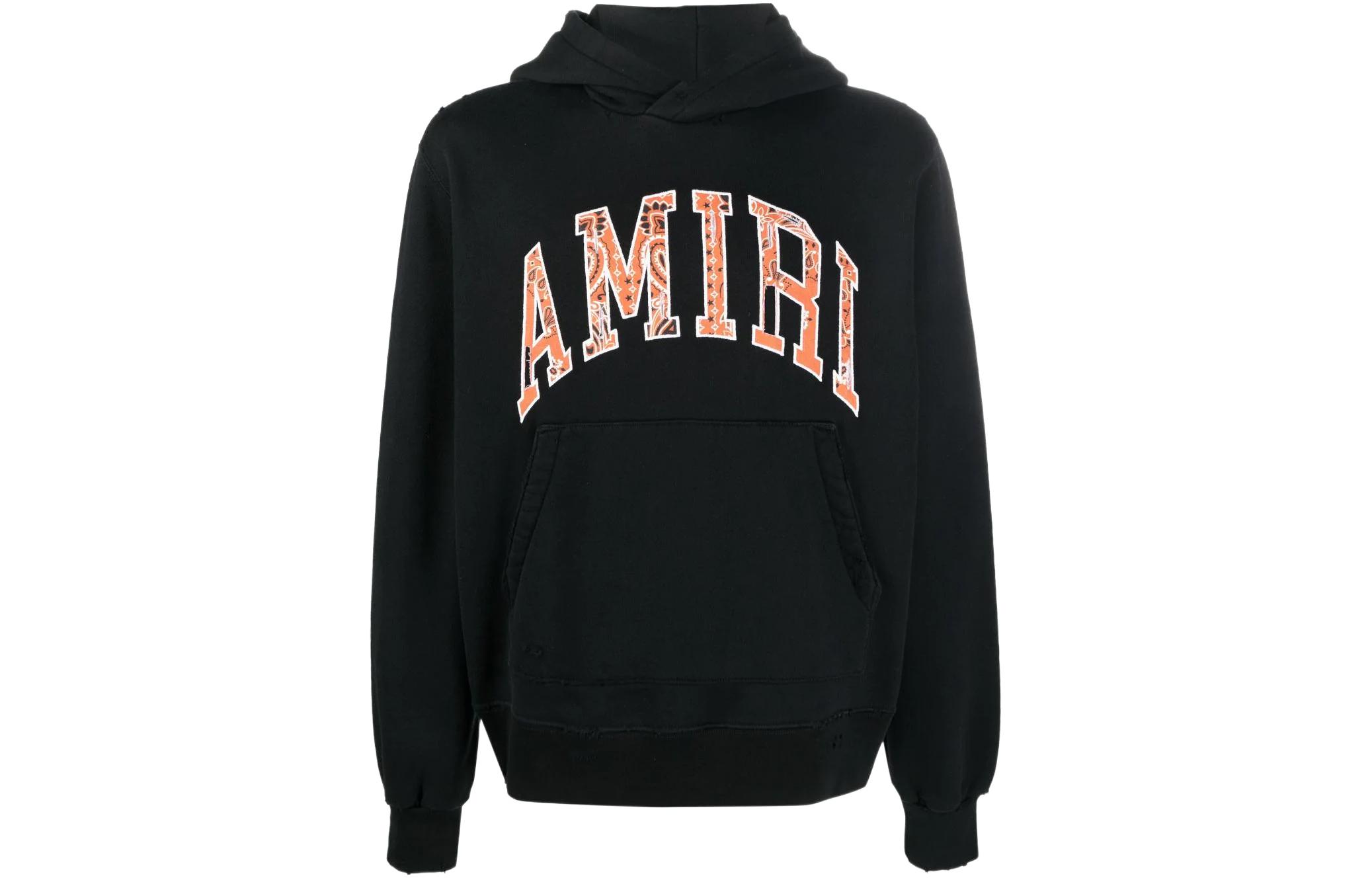 

Худи AMIRI с аппликацией в виде банданы, черный