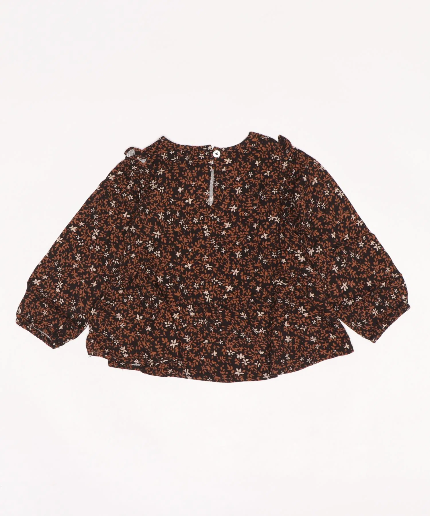 Детская блузка Rylee + Cru PIPIER BLOUSE с цветочным принтом чёрная — фото 4