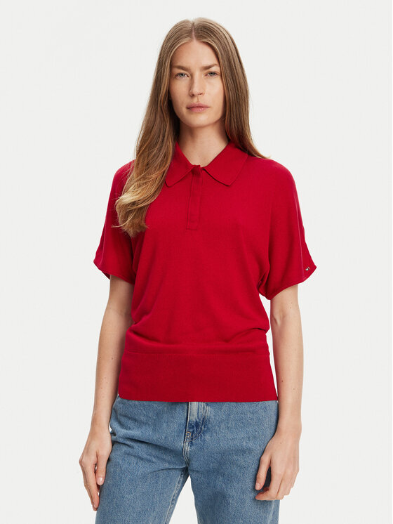 

Рубашка поло стандартный крой WW0WW45652 Tommy Hilfiger, красный