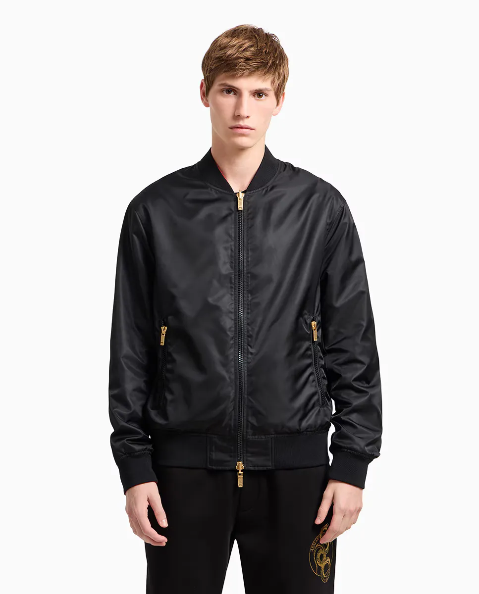 

Мужская двусторонняя куртка-бомбер с мотивом китайского Нового года Armani Exchange, черный