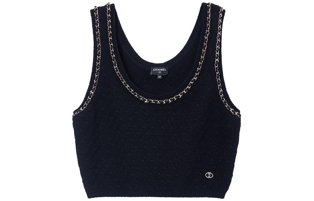 

Футболка-майка женская CHANEL, черная