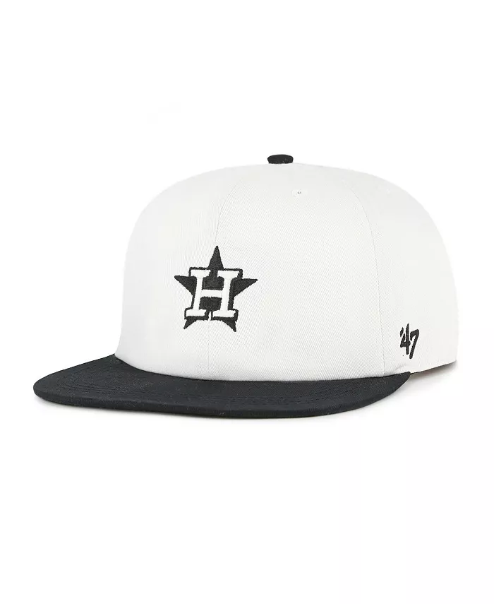 

Женская бело-черная бейсболка Houston Astros Foundation Captain Snapback '47 Brand
