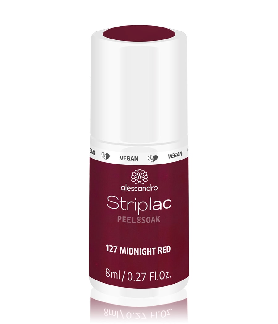 

Лак для ногтей Alessandro Striplac Peel or Soak, Nr. 127 - Midnight Red, 8 ml