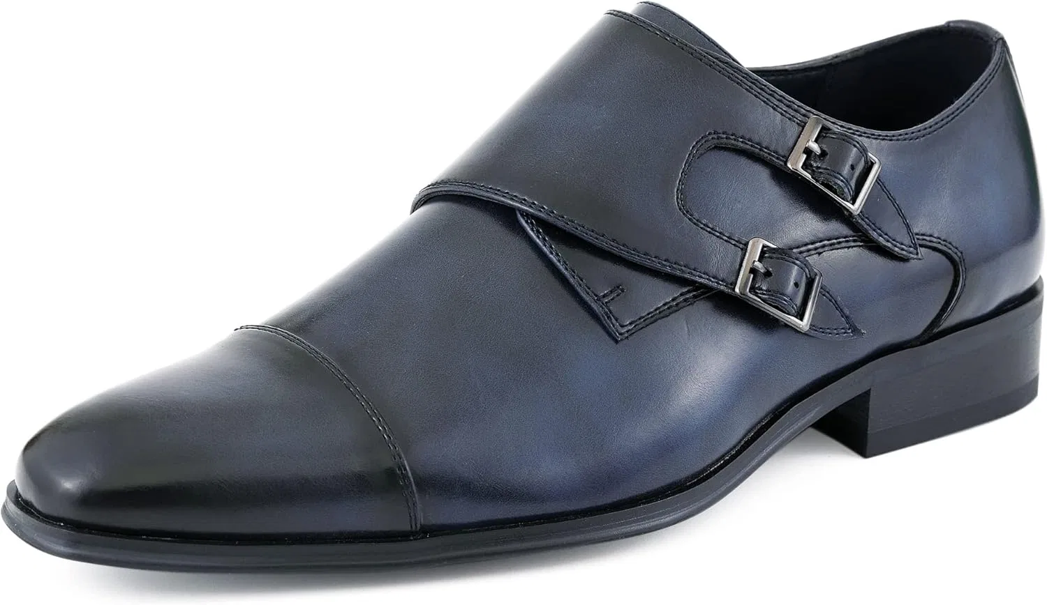 Туфли оксфорды мужские, двусторонние монки, Navy Amali