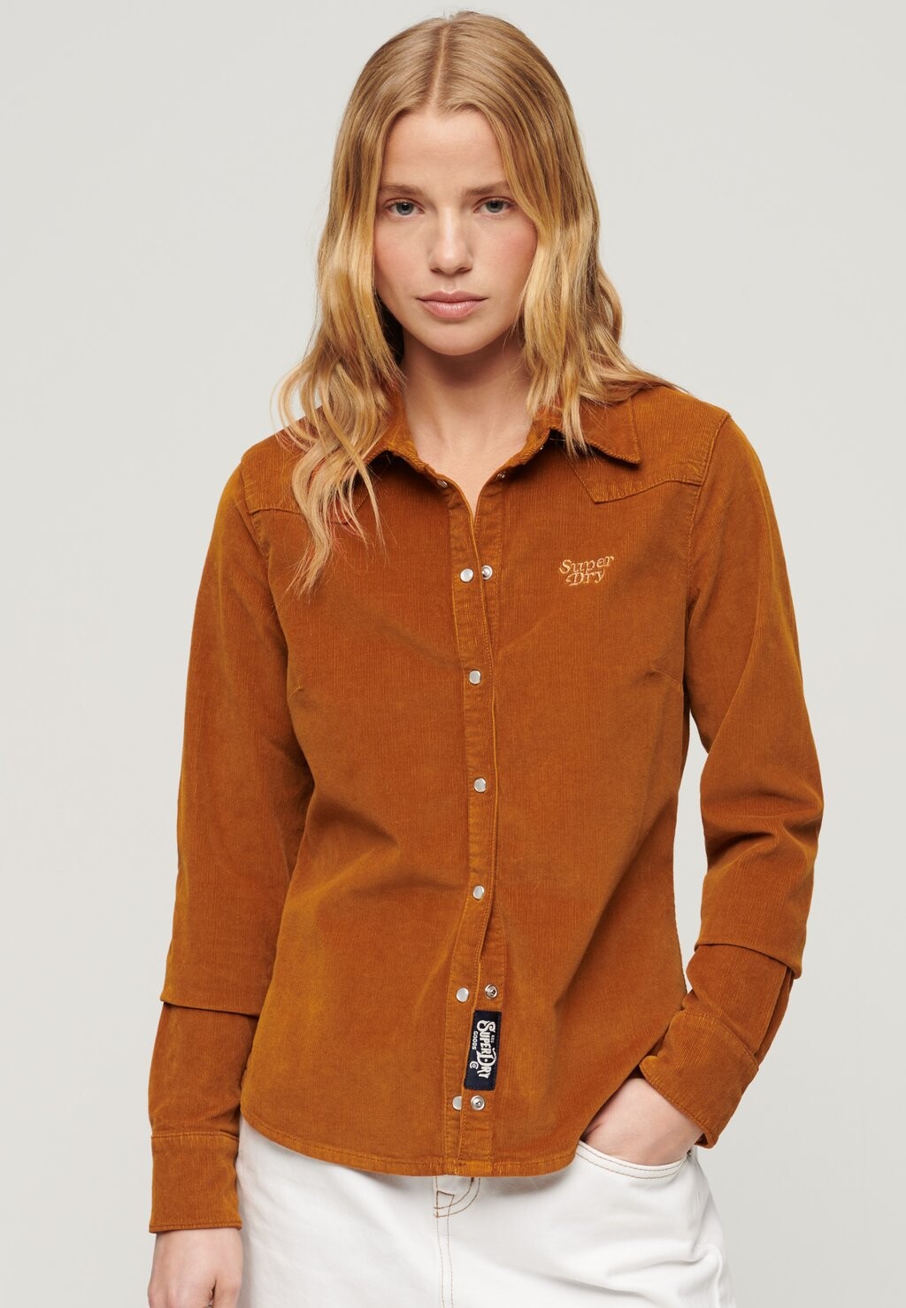 

Блузка-рубашка WESTERN Superdry, цвет bold tan
