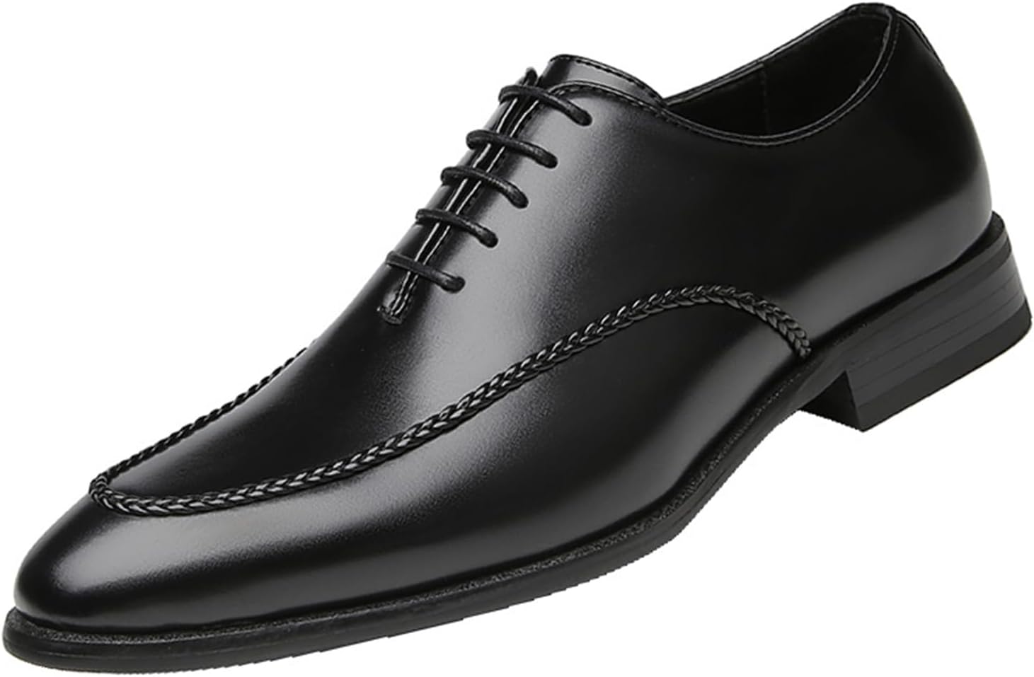 

Классические оксфорды KYOESCAI для мужчин с шнуровкой, формальные свадебные туфли для делового костюма и смокинга, черный