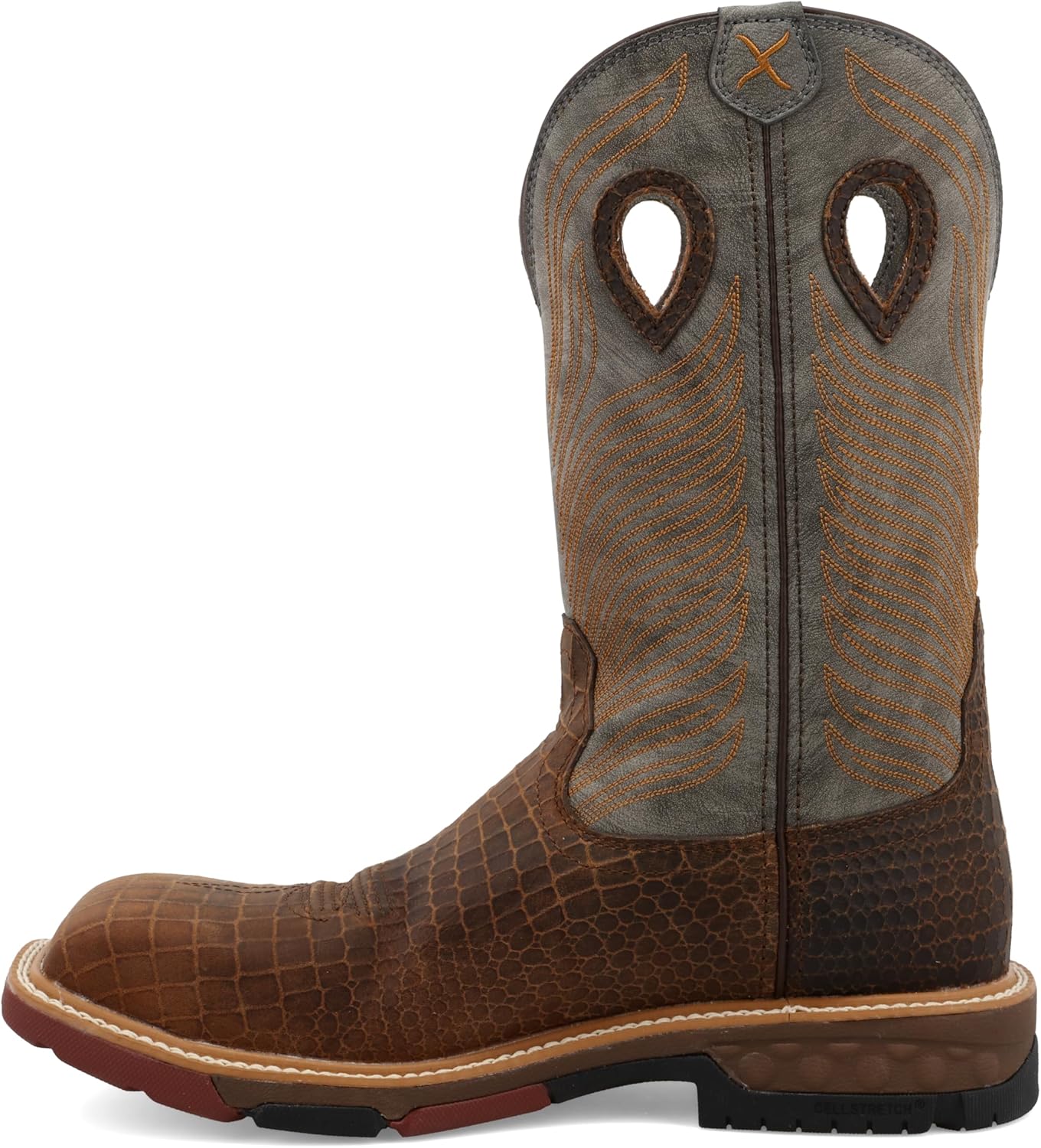 Сапог Twisted X Men's Lite Cowboy Cognac с глазурью Pebble/Lime, коричневый — фото 2