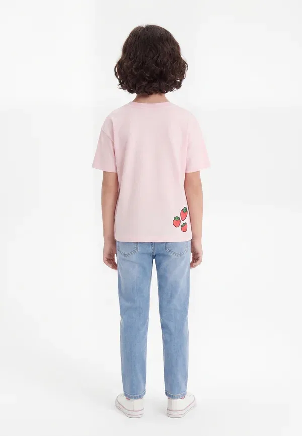 Футболка с принтом Kmgberry print tee Only Mini, бледно-сиреневый — фото 2