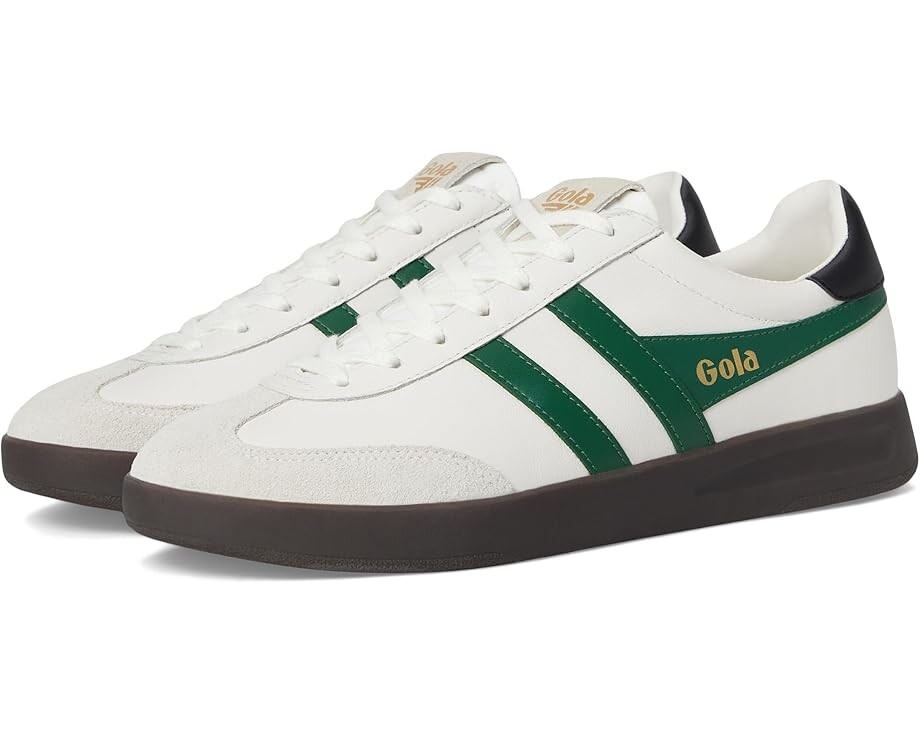 

Кроссовки Gola Cyclone Leather, цвет White/Evergreen/Black/Dark Gum