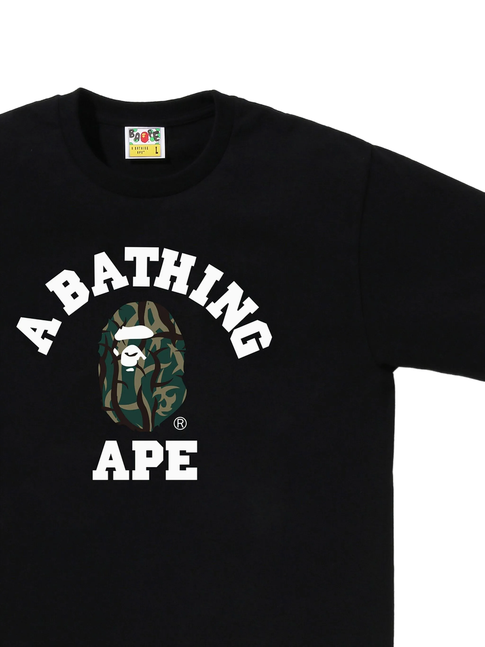Футболка Camo College A Bathing Ape, черный — фото 2