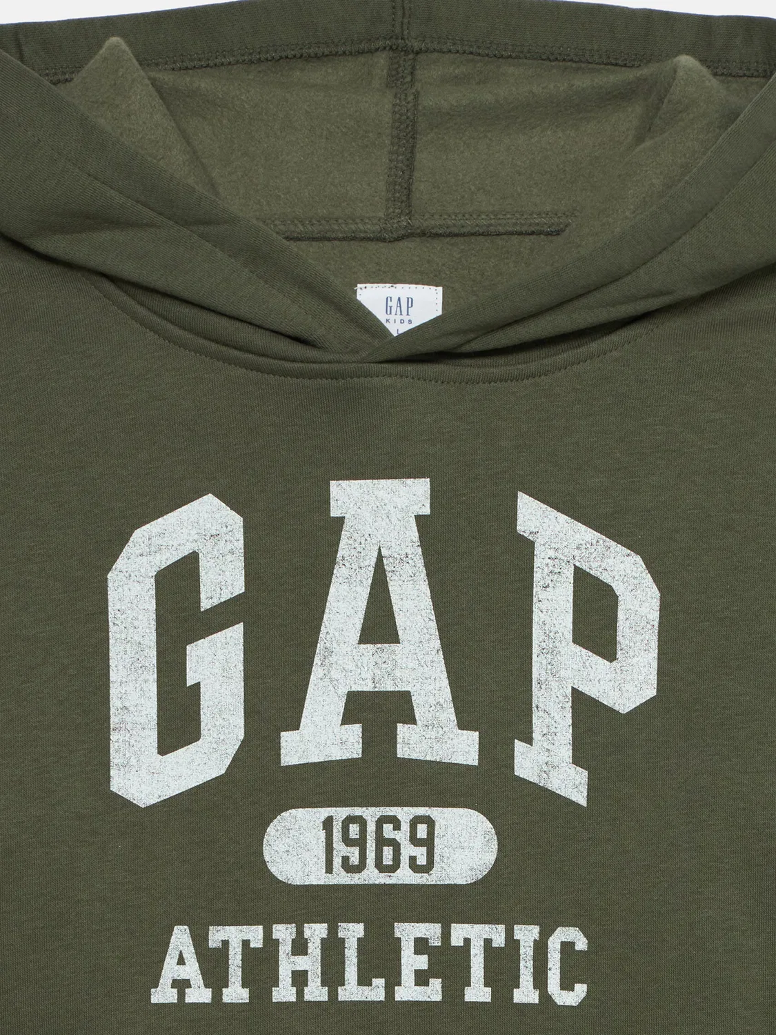Толстовка Gap HERITAGE темно-зеленого цвета — фото 3