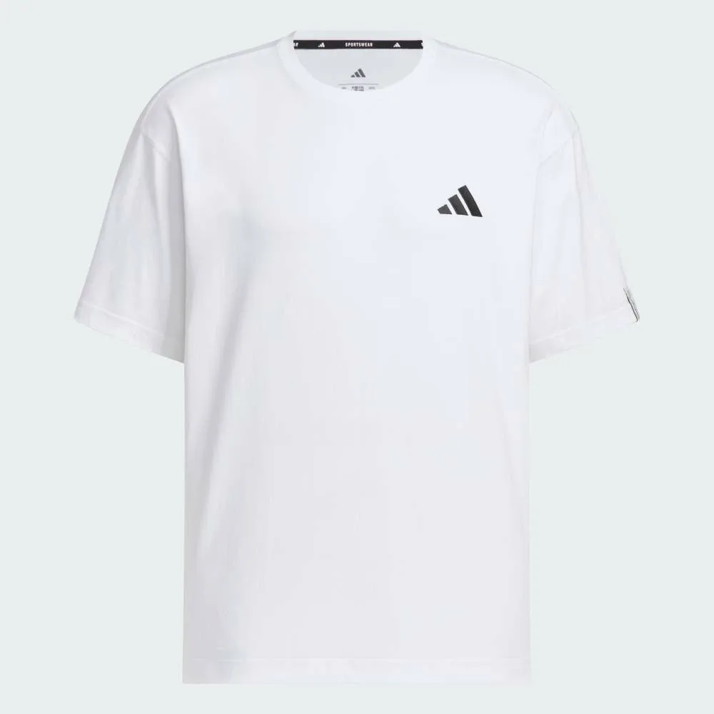 Футболка Essentials Plus свободного кроя с небольшим логотипом и коротким рукавом Adidas, white — фото 4