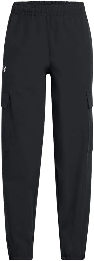 Тканые брюки-карго Under Armour Girls Rival, (001) Black//White