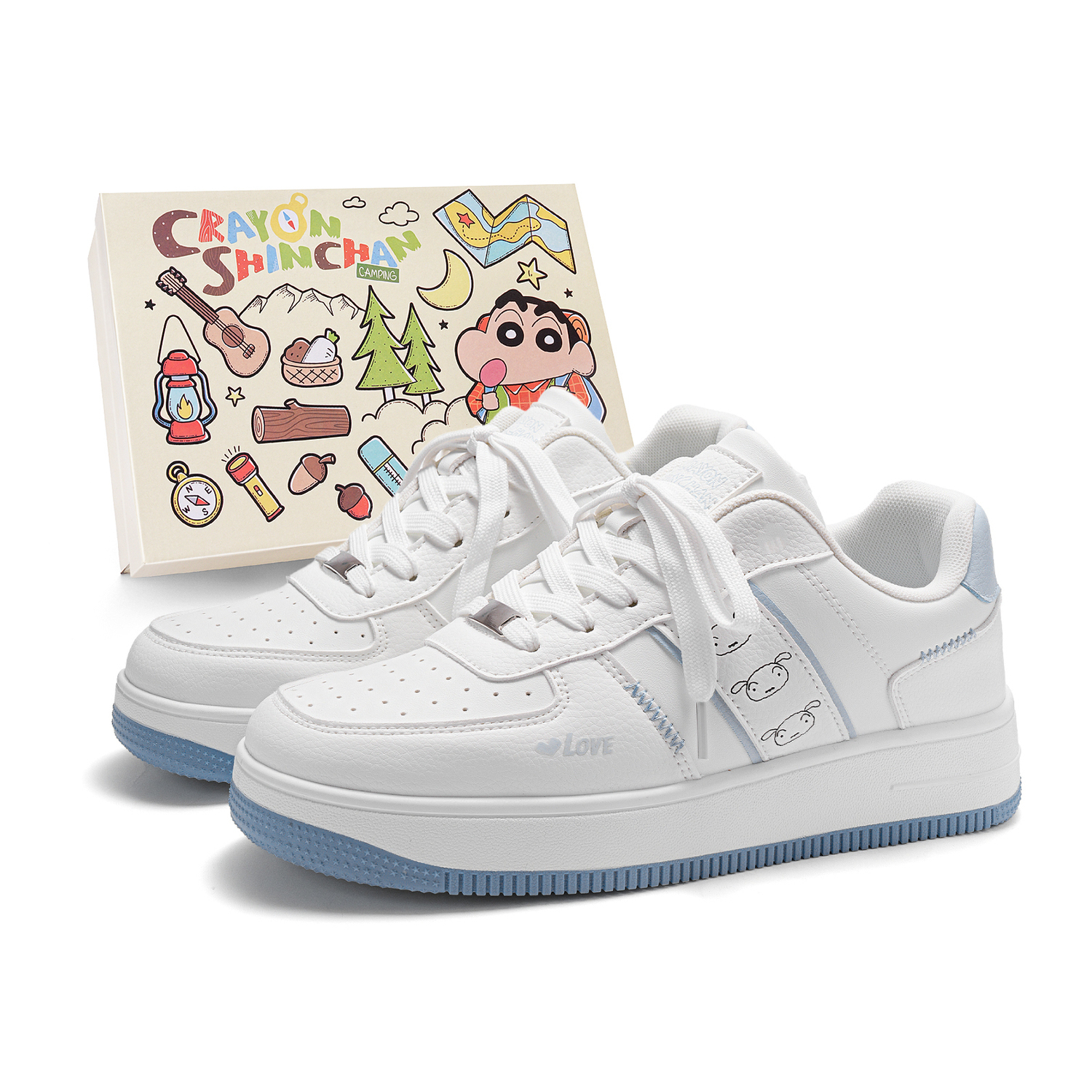 

Crayon Shinchan Низкие скейтерские кроссовки унисекс Cloud Blue, цвет Cloud Blue