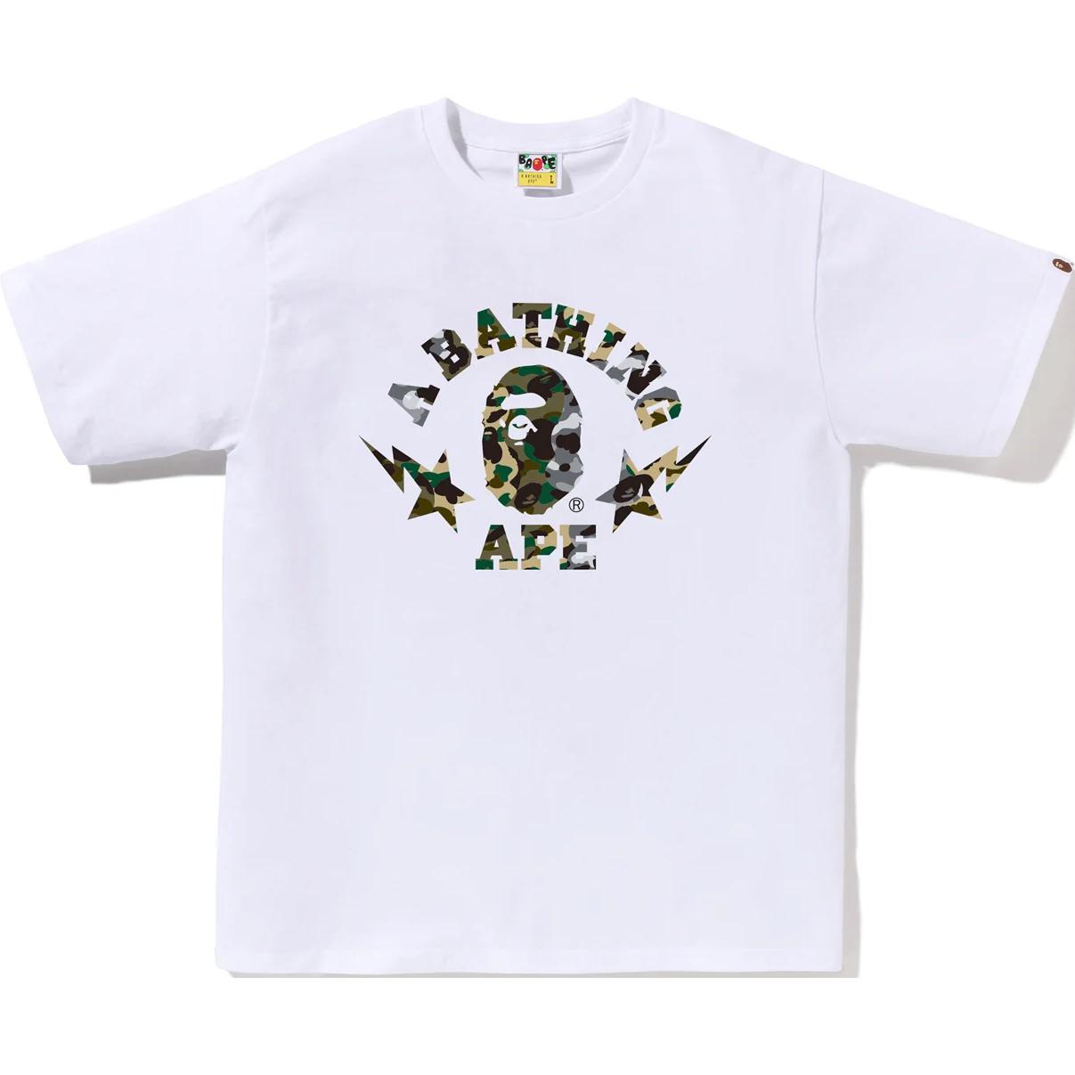

Bape 1st Camo Crazy Sta футболка College A BATHING APE, белый