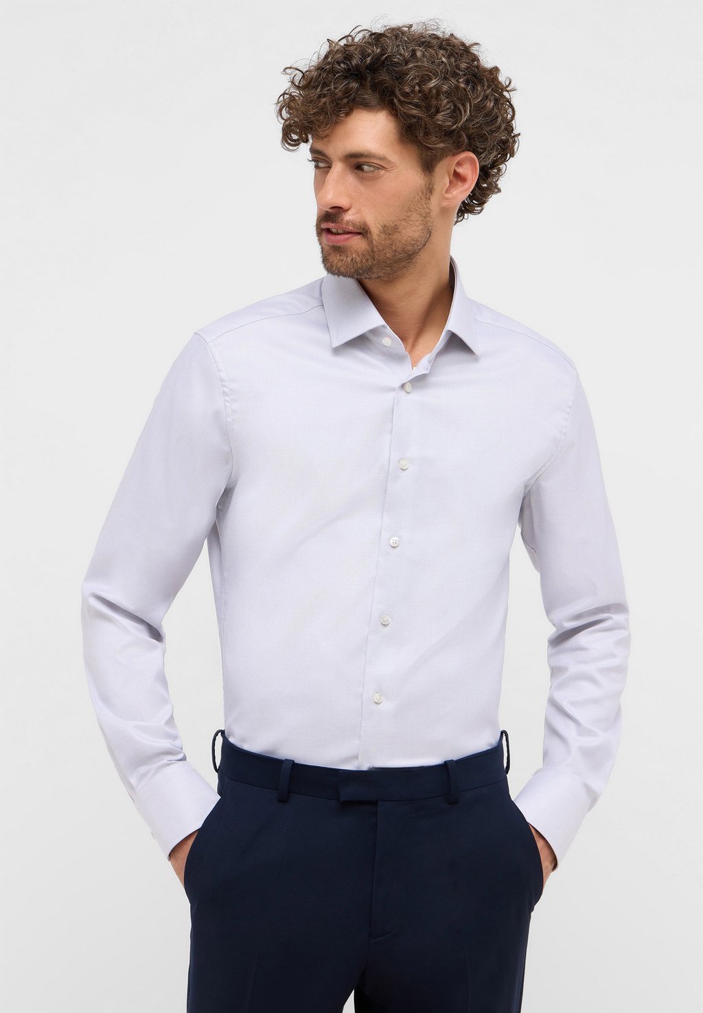 

Классическая рубашка SLIM FIT Eterna, светло-серый