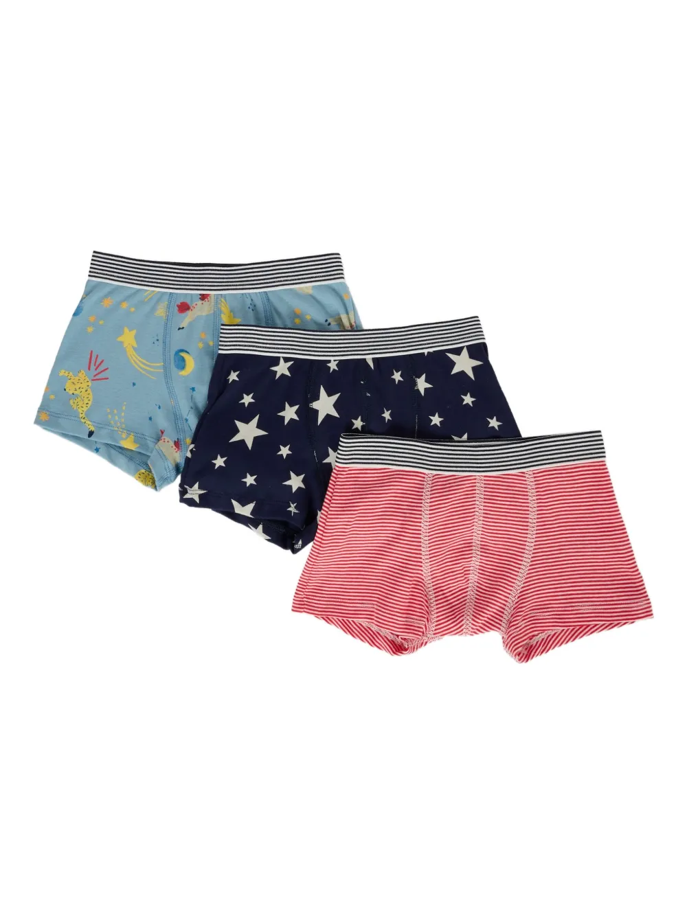 

Боксеры (комплект из трех пар) Petit Bateau, красный