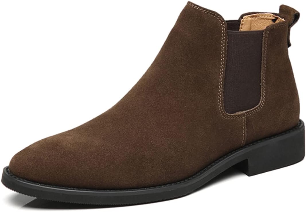 

Мужские замшевые повседневные ботинки Челси Santimon для мужчин, коричневый