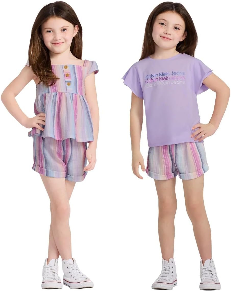 

Детский комплект из 3 предметов из хлопка Calvin Klein, Purple