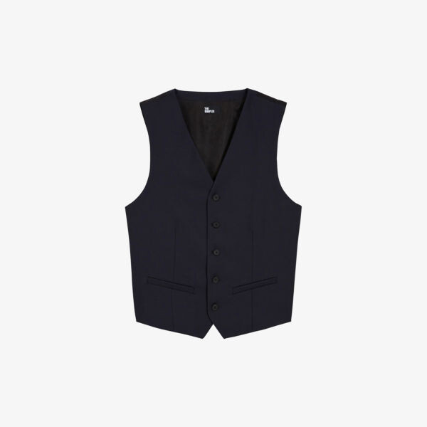 

Приталенный шерстяной жилет с V-образным вырезом The Kooples, цвет nav03