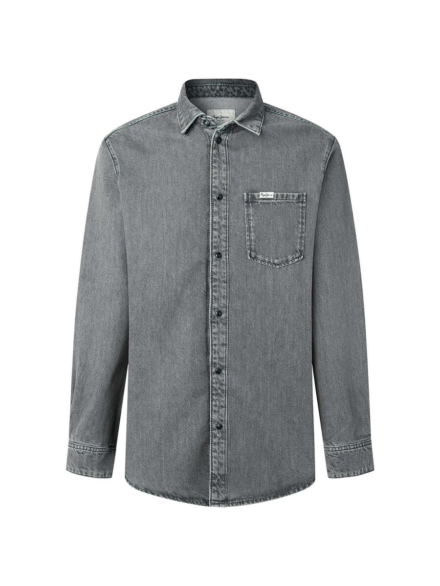 

Джинсовая рубашка Pepe Jeans Regular fit Button Up Shirt PORTER, серый деним