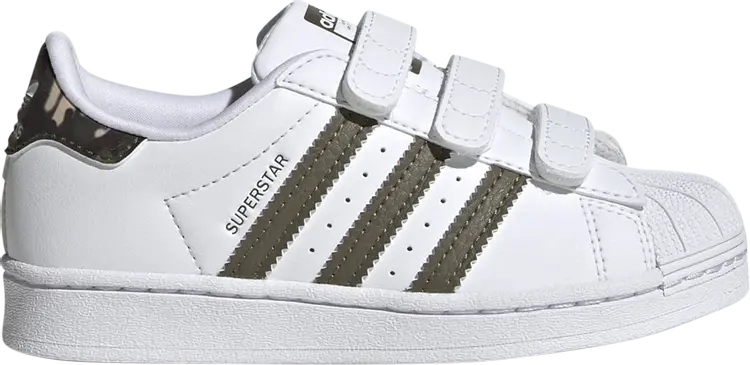 

Кроссовки Superstar Little Kid 'White Camo', белый