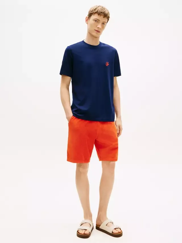 Хлопковая футболка стандартного кроя с коротким рукавом и логотипом Tommy Hilfiger, Dark Blue — фото 2