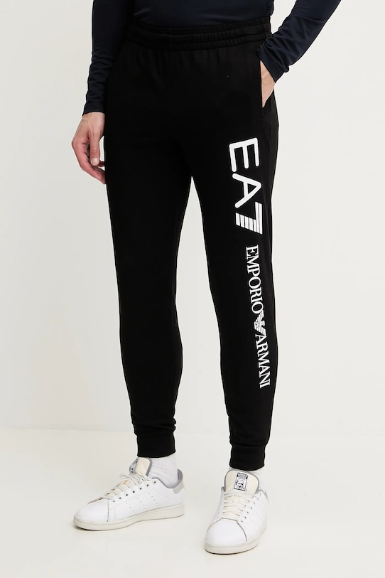 

Хлопковые спортивные брюки Ea7 Emporio Armani, черный