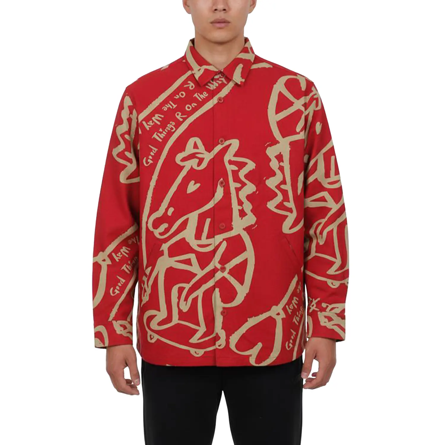 

Vans Куртка BOLIN для мужчин с красным лацканом, Moderate Others