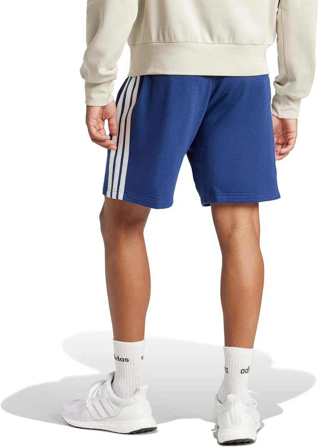 Шорты спортивные с тремя полосками adidas, темно-синие/белые — фото 2