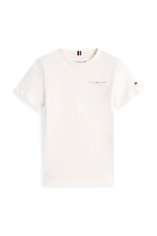 Детская хлопковая футболка Tommy Hilfiger, белый — фото 2