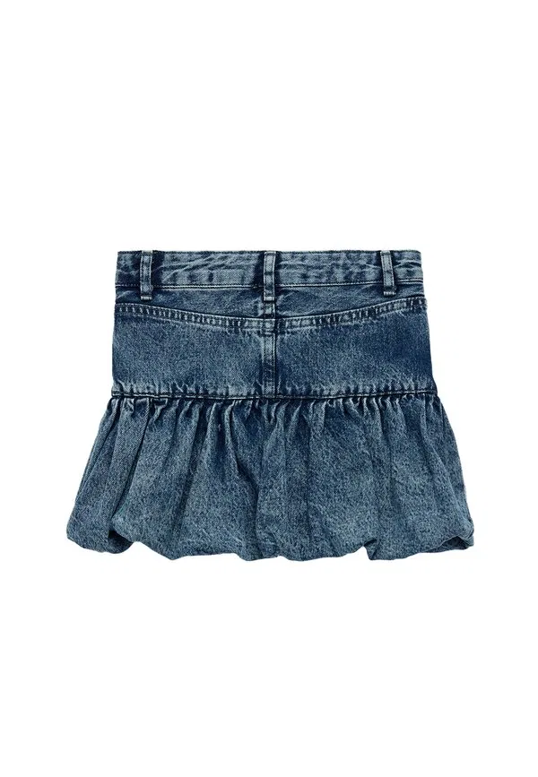 Юбка-Баллон а-силуэта Koton, Blue Denim — фото 4