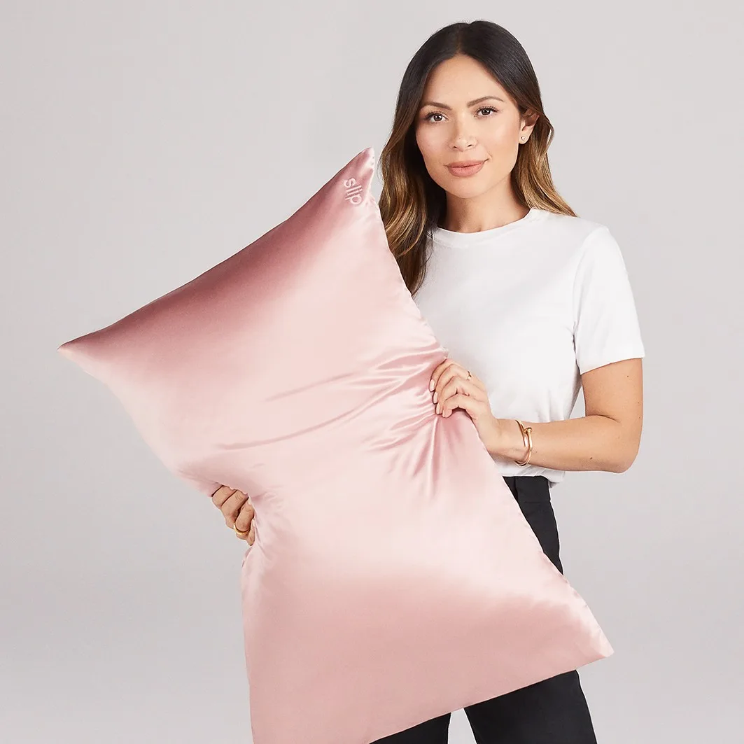 Наволочка из чистого шелка - 80x80 см. Slip, rosa, 1 шт — фото 3