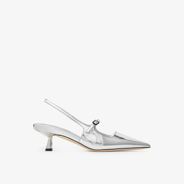 

Туфли-лодочки Didi 45 из металлизированной кожи с пяткой на пятке Jimmy Choo, серебряный, Серый, Туфли-лодочки Didi 45 из металлизированной кожи с пяткой на пятке Jimmy Choo, серебряный