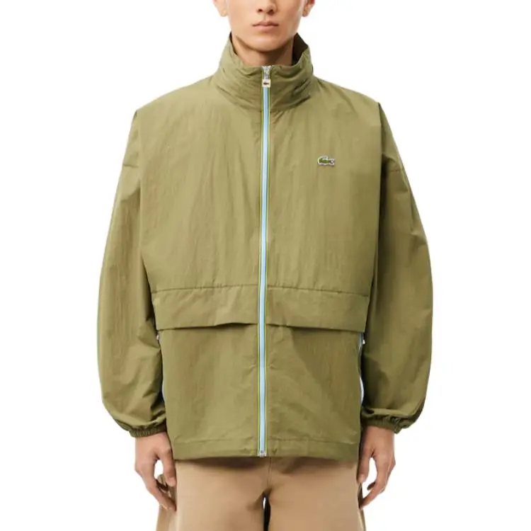 LACOSTE Ветровка с водоотталкивающим покрытием, Army Green — фото 3