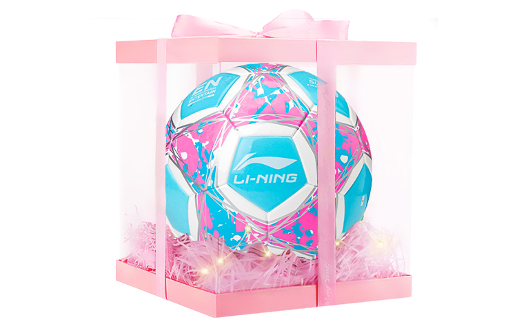 

LINING Размер 5 футбольный мяч TPU бесшовный термосварка унисекс розовый синий