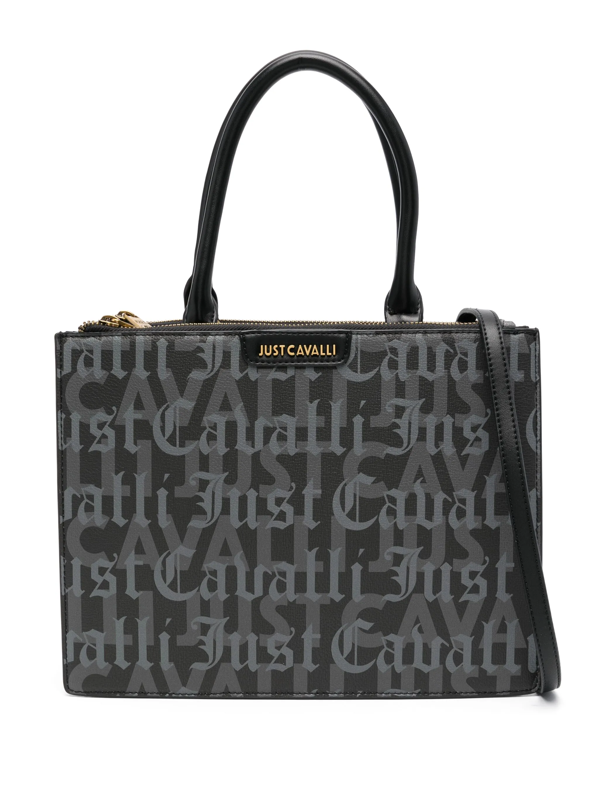 

Сумка-тоут с монограммой Just Cavalli, черный