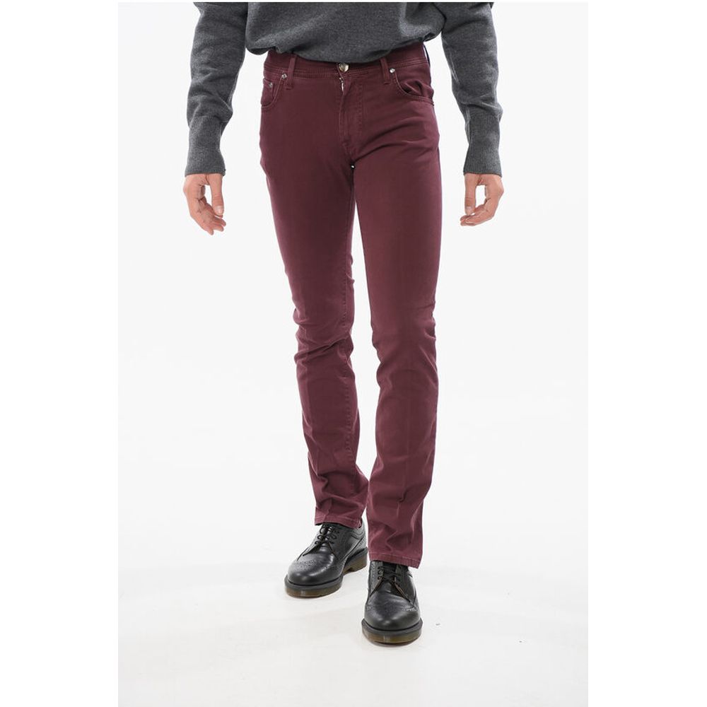 

Брюки из хлопка бордового цвета Corneliani, Burgundy