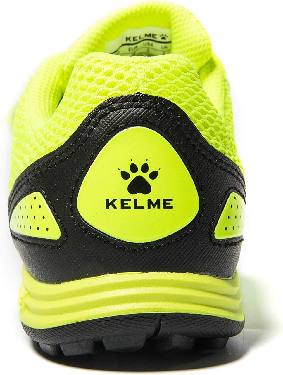 Футбольные бутсы KELME без шнурков для детей и подростков - футзал или футбольная обувь для игры на траве для мальчиков и девочек - футбольные бутсы на липучке для игры в помещении или на улице, желтый — фото 3